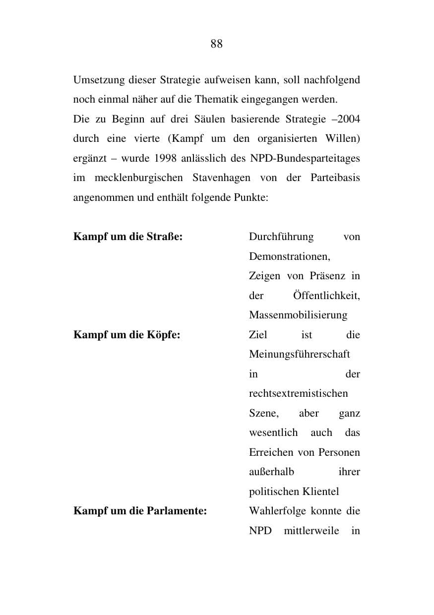 Seite 88 des Verfassungsschutzbericht 2007 Mecklenburg-Vorpommern