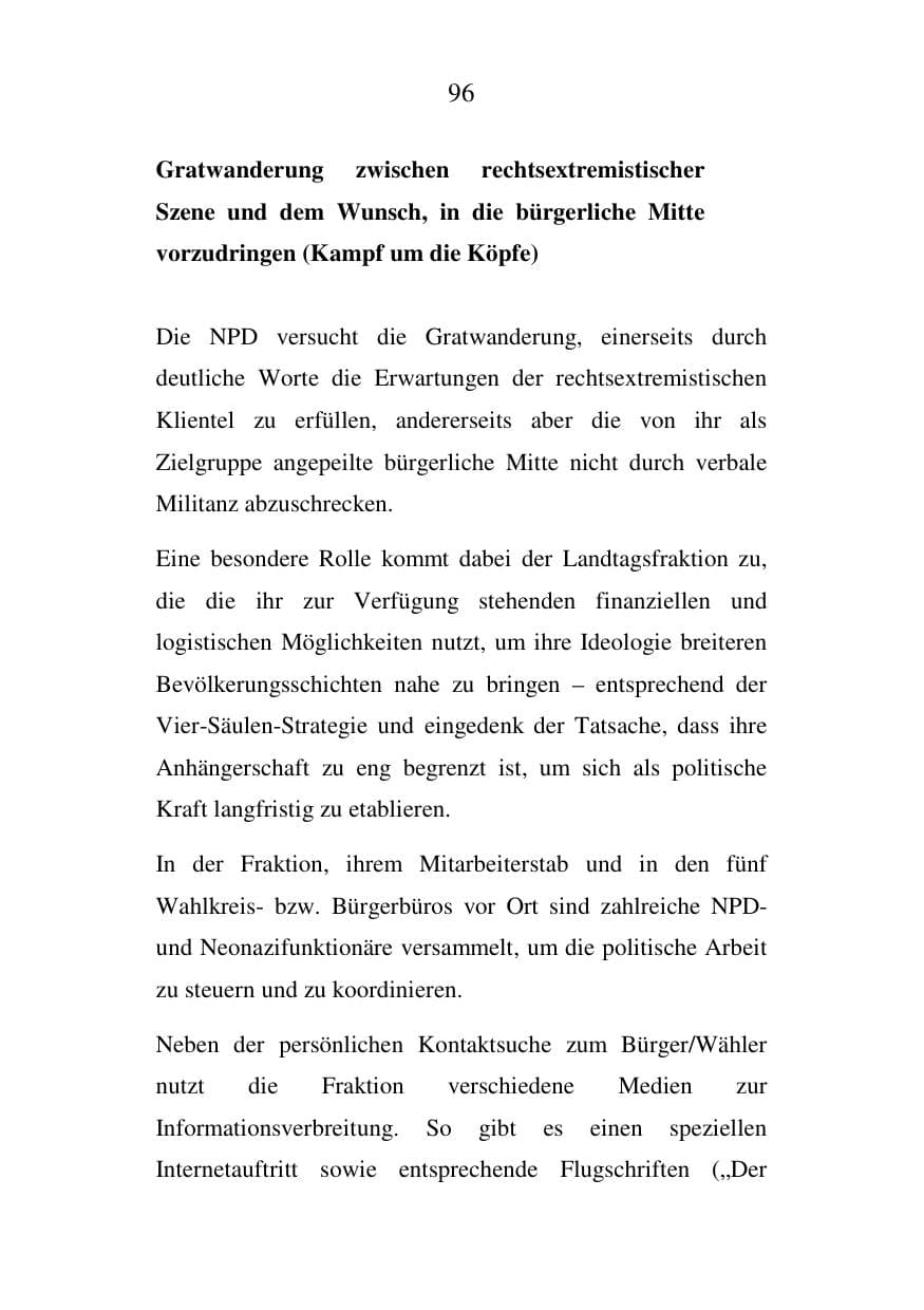 Seite 96 des Verfassungsschutzbericht 2007 Mecklenburg-Vorpommern