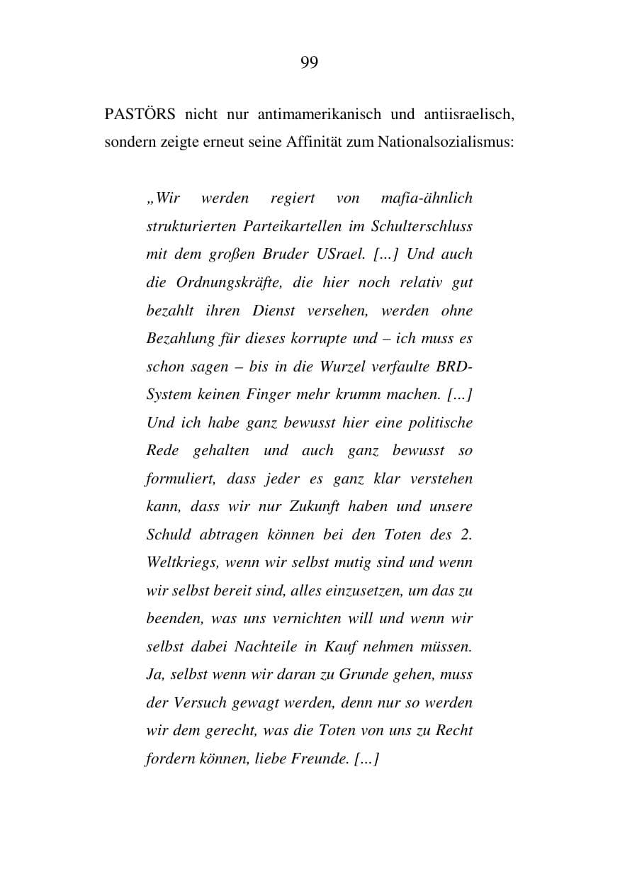Seite 99 des Verfassungsschutzbericht 2007 Mecklenburg-Vorpommern