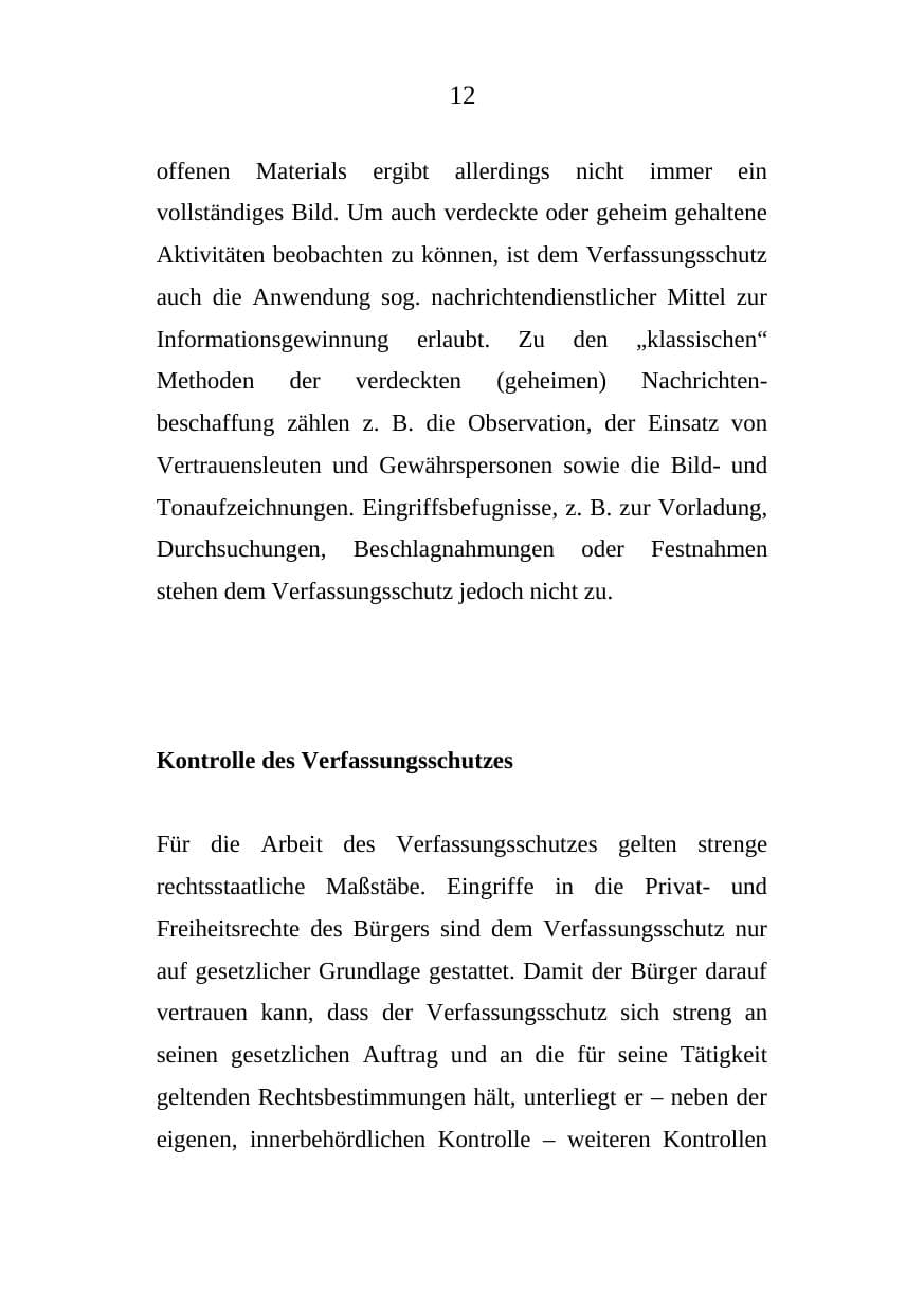 Seite 12 des Verfassungsschutzbericht 2008 Mecklenburg-Vorpommern