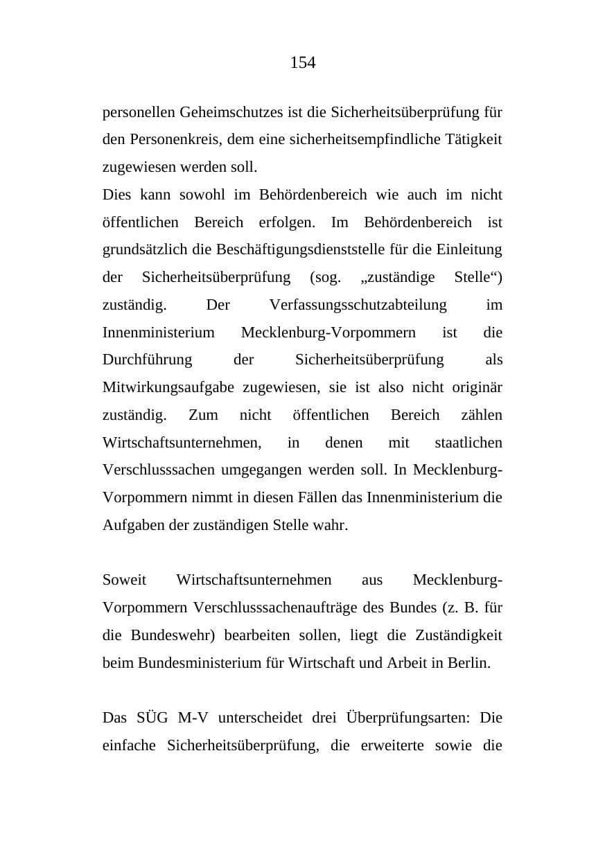 Seite 154 des Verfassungsschutzbericht 2008 Mecklenburg-Vorpommern