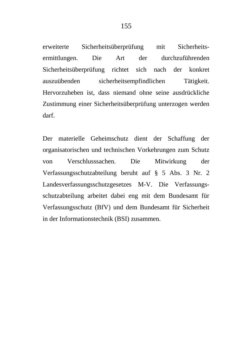Seite 155 des Verfassungsschutzbericht 2008 Mecklenburg-Vorpommern