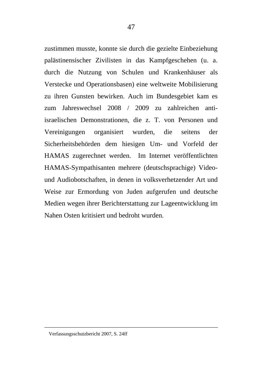 Seite 47 des Verfassungsschutzbericht 2008 Mecklenburg-Vorpommern