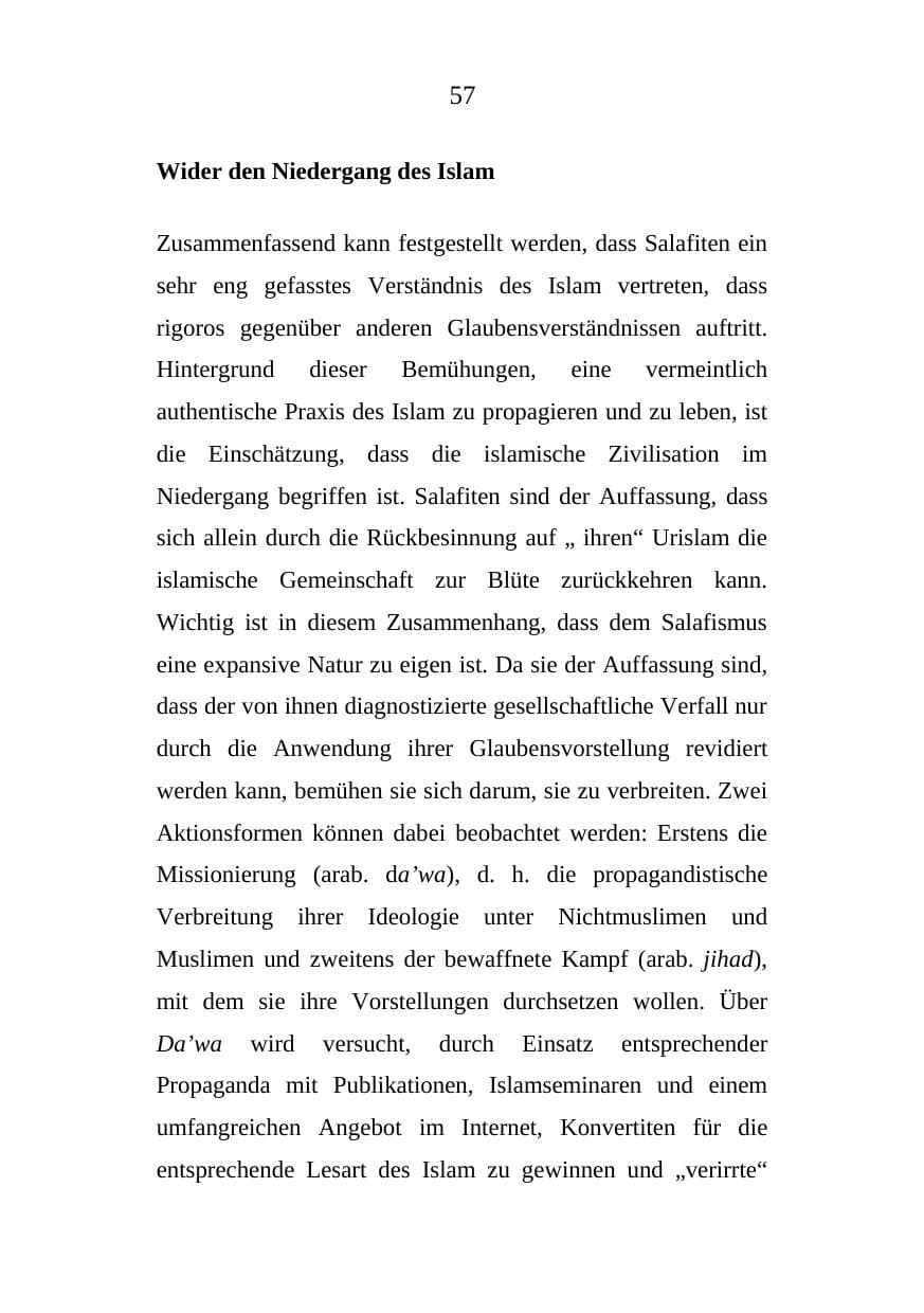 Seite 57 des Verfassungsschutzbericht 2008 Mecklenburg-Vorpommern