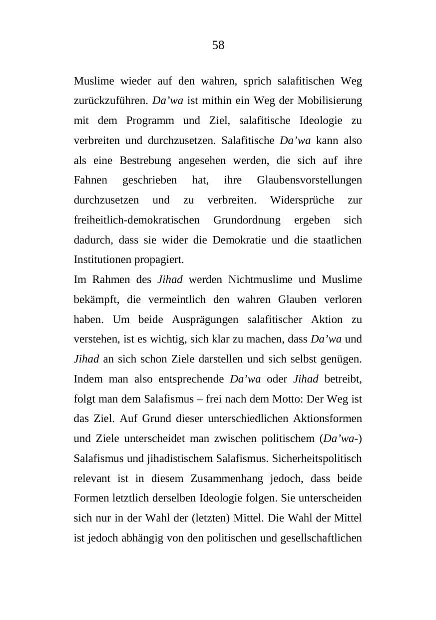 Seite 58 des Verfassungsschutzbericht 2008 Mecklenburg-Vorpommern
