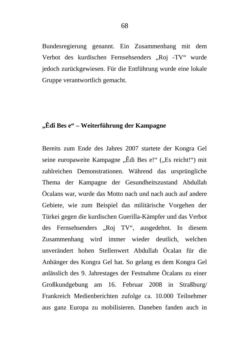 Seite 68 des Verfassungsschutzbericht 2008 Mecklenburg-Vorpommern