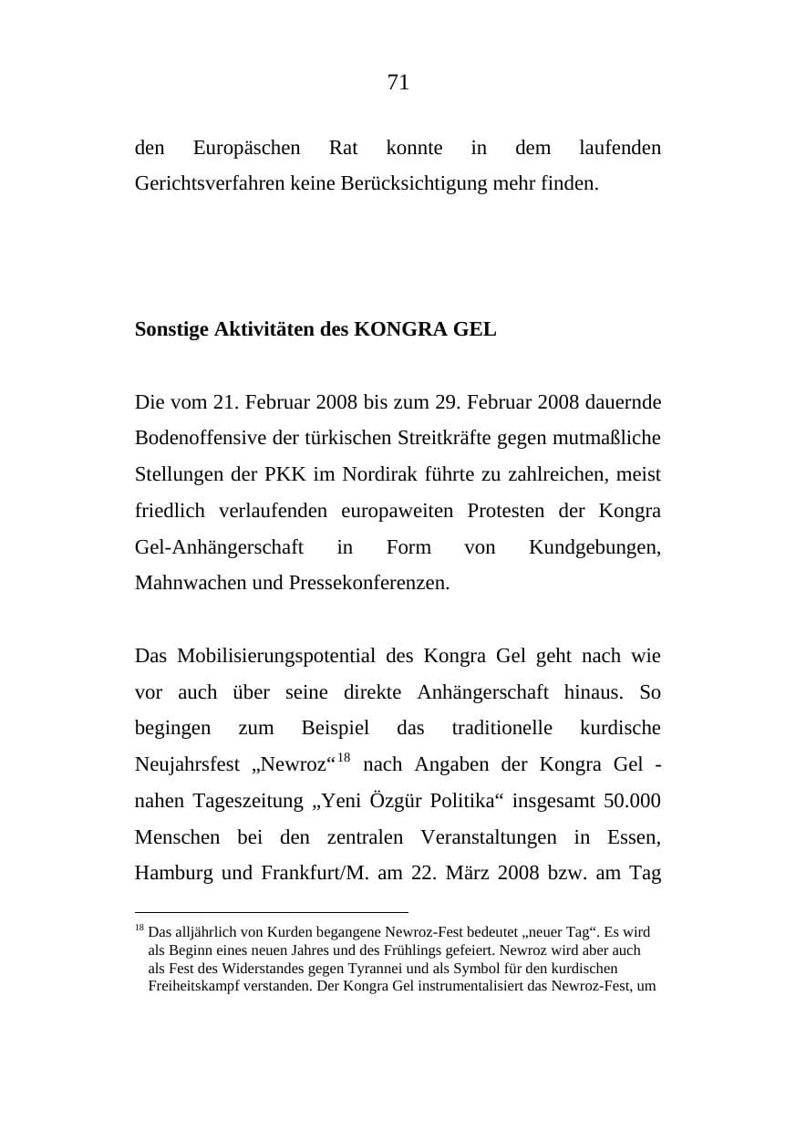 Seite 71 des Verfassungsschutzbericht 2008 Mecklenburg-Vorpommern