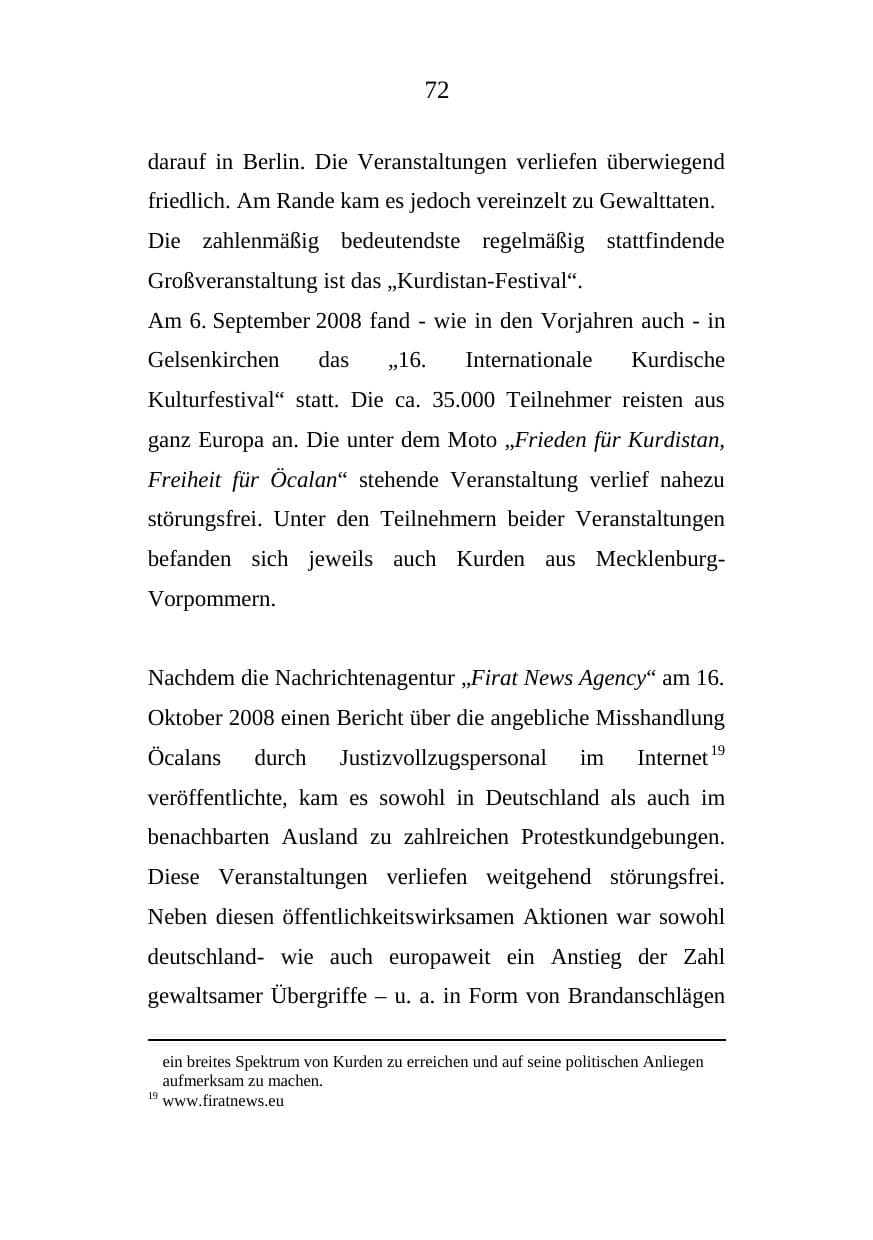 Seite 72 des Verfassungsschutzbericht 2008 Mecklenburg-Vorpommern
