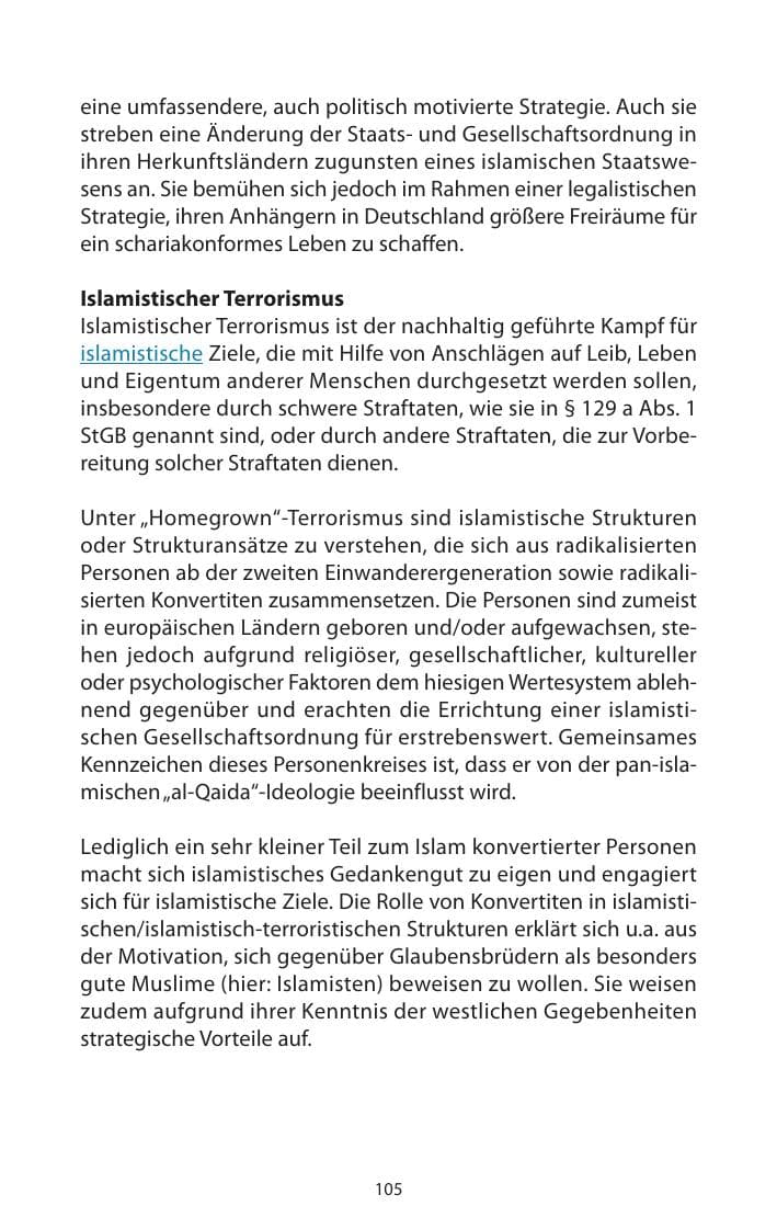 Seite 106 des Verfassungsschutzbericht 2009 Mecklenburg-Vorpommern