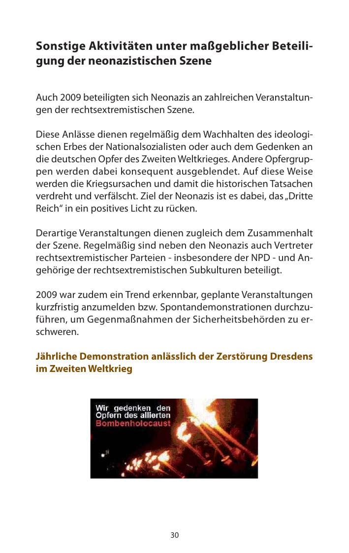 Seite 31 des Verfassungsschutzbericht 2009 Mecklenburg-Vorpommern