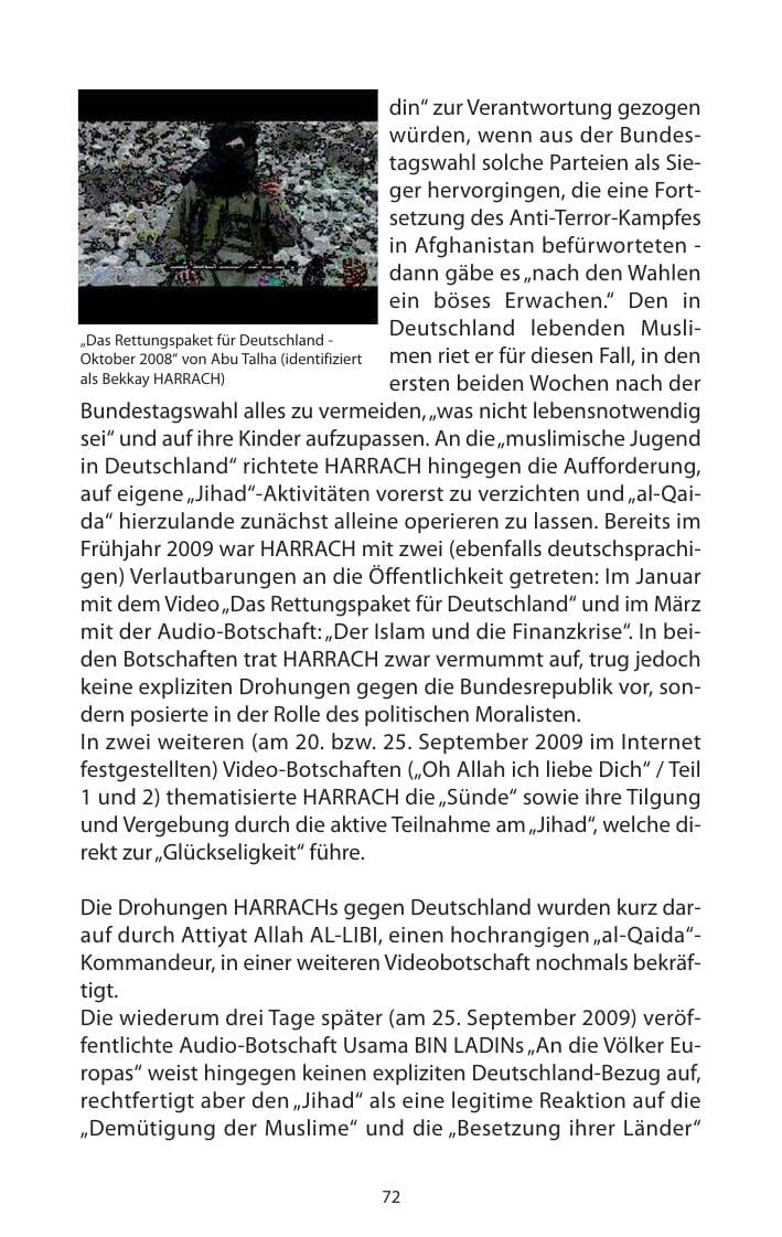 Seite 73 des Verfassungsschutzbericht 2009 Mecklenburg-Vorpommern