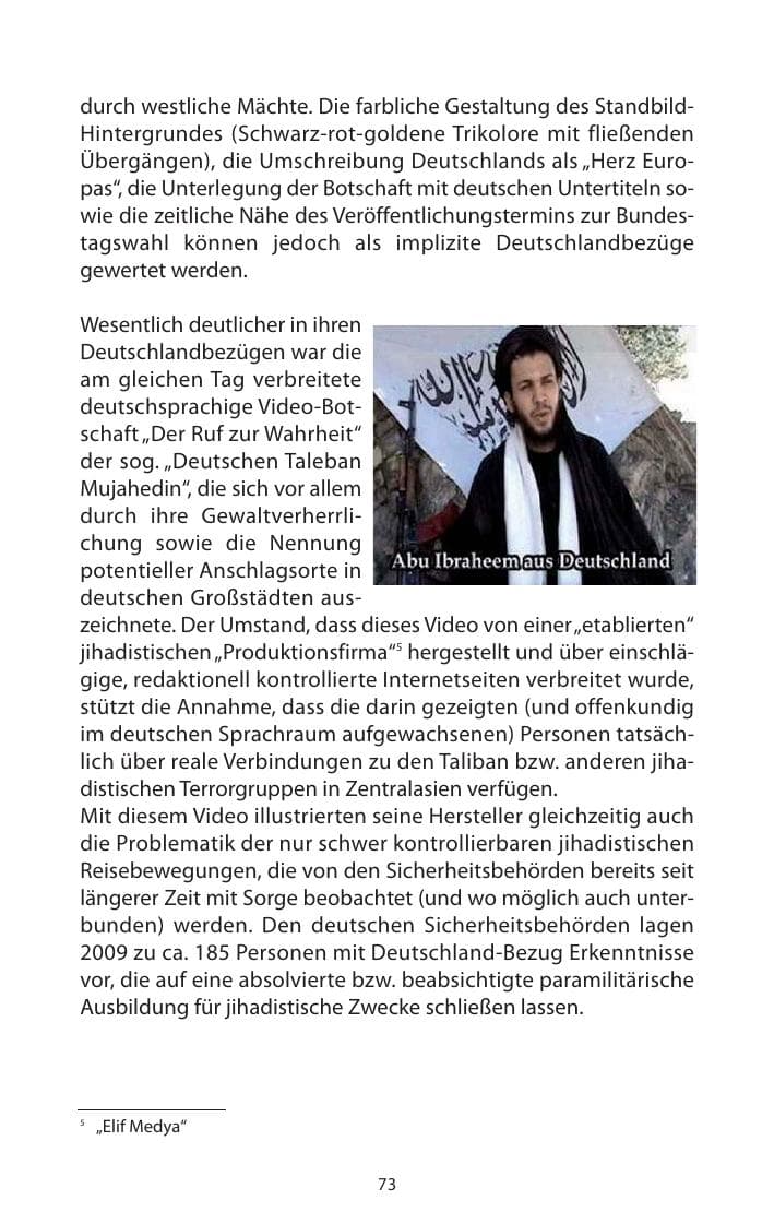 Seite 74 des Verfassungsschutzbericht 2009 Mecklenburg-Vorpommern