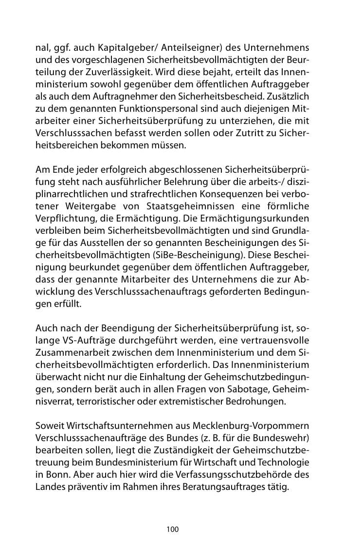Seite 101 des Verfassungsschutzbericht 2010 Mecklenburg-Vorpommern