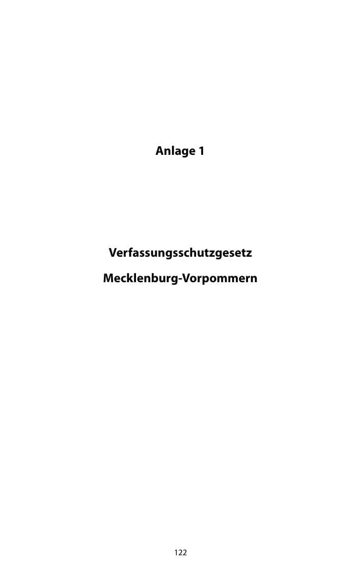 Seite 123 des Verfassungsschutzbericht 2010 Mecklenburg-Vorpommern