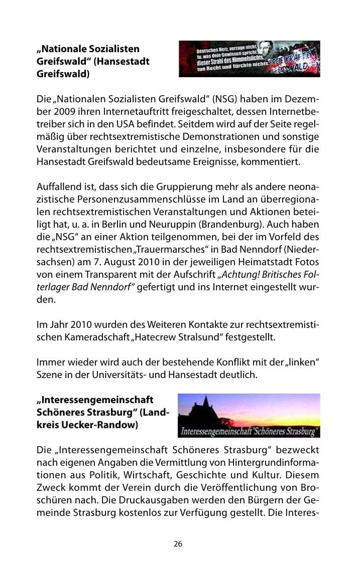 Seite 27 des Verfassungsschutzbericht 2010 Mecklenburg-Vorpommern