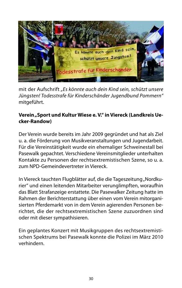 Seite 31 des Verfassungsschutzbericht 2010 Mecklenburg-Vorpommern