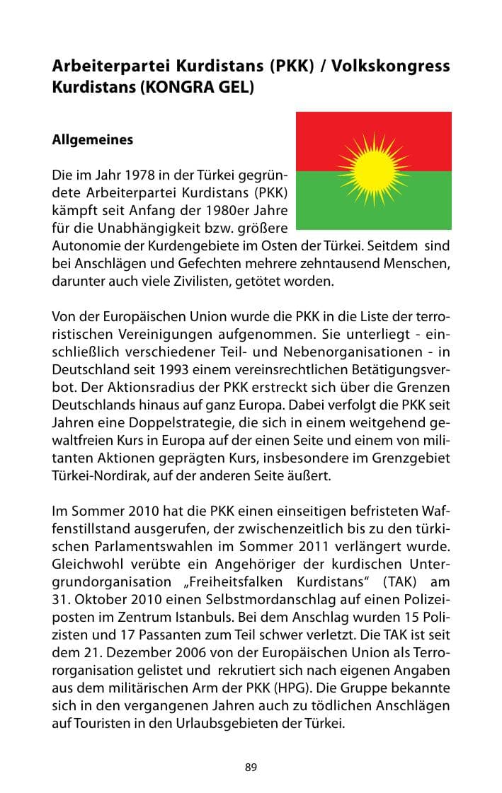Seite 90 des Verfassungsschutzbericht 2010 Mecklenburg-Vorpommern