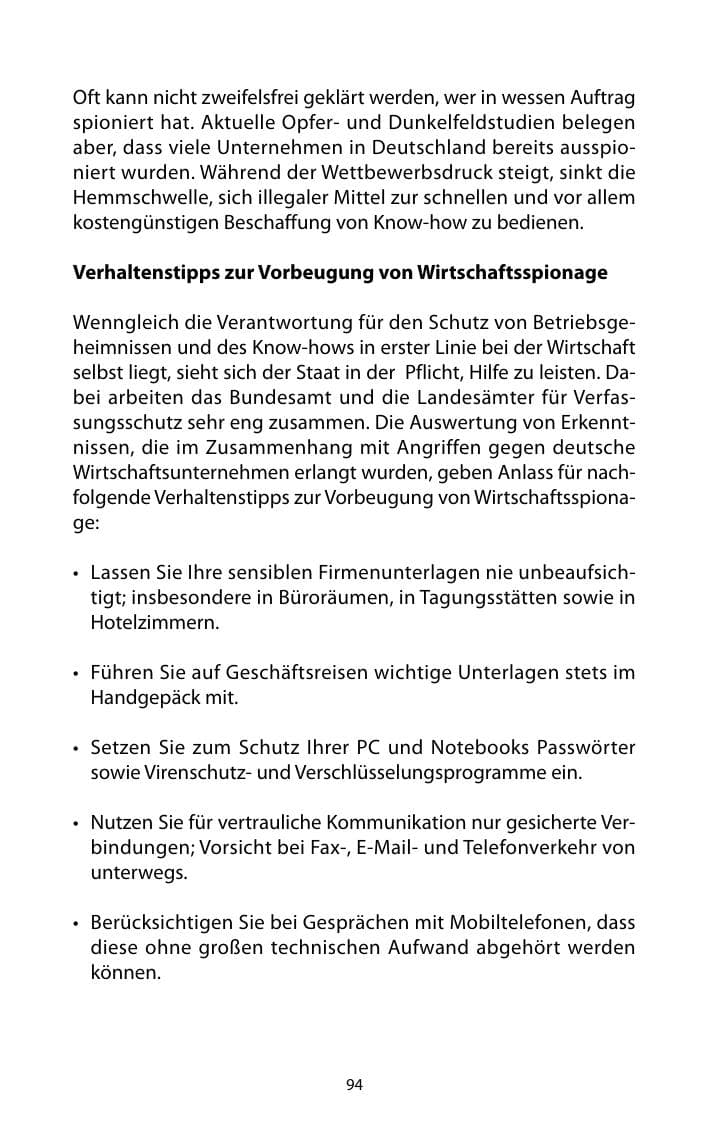 Seite 95 des Verfassungsschutzbericht 2010 Mecklenburg-Vorpommern