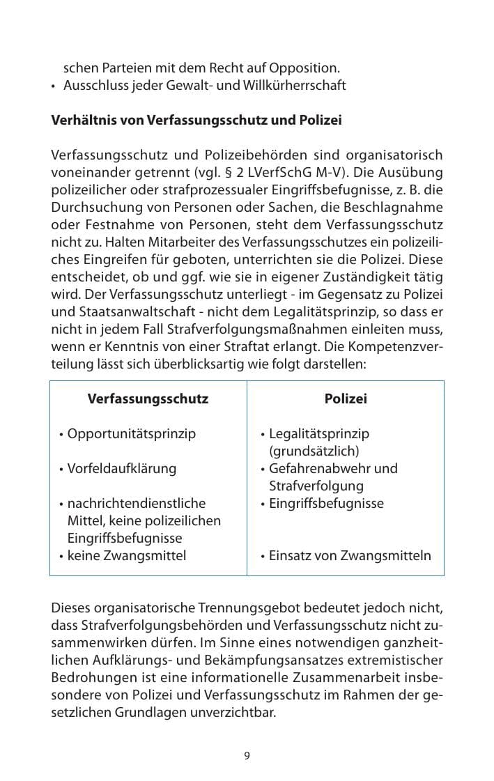 Seite 11 des Verfassungsschutzbericht 2011 Mecklenburg-Vorpommern