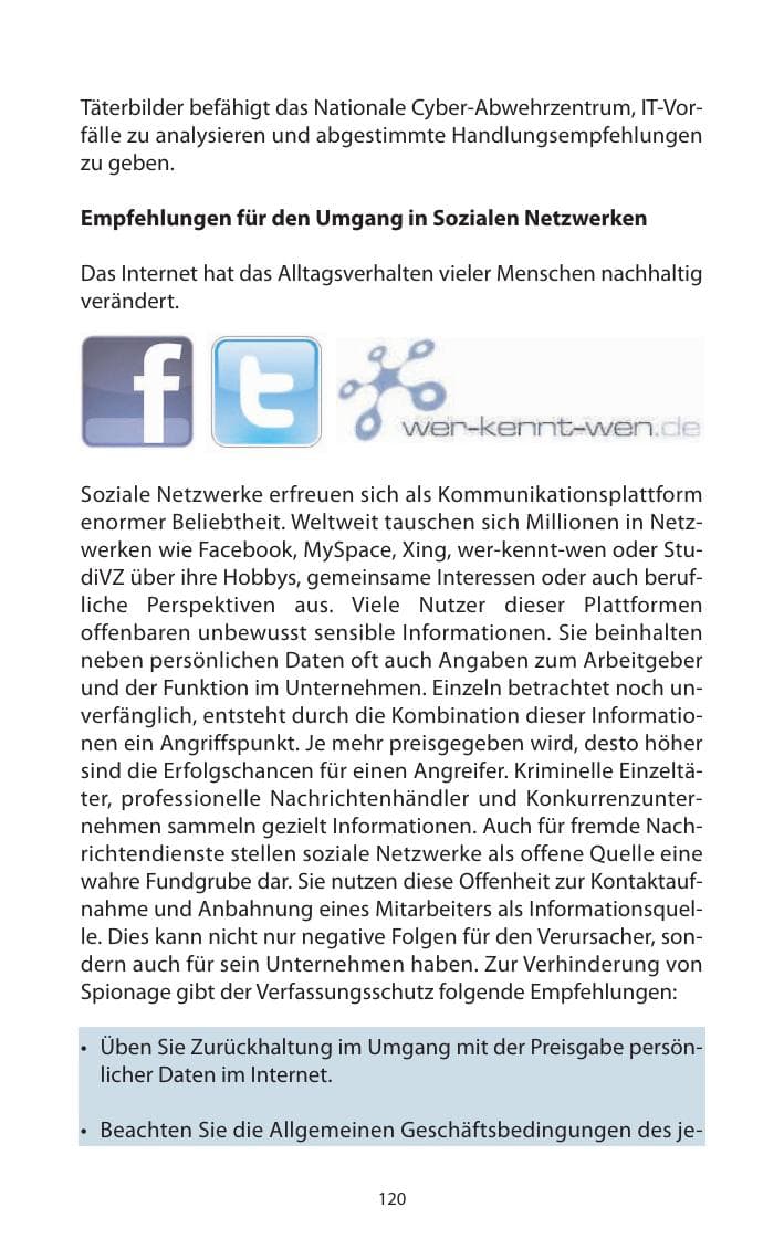 Seite 122 des Verfassungsschutzbericht 2011 Mecklenburg-Vorpommern