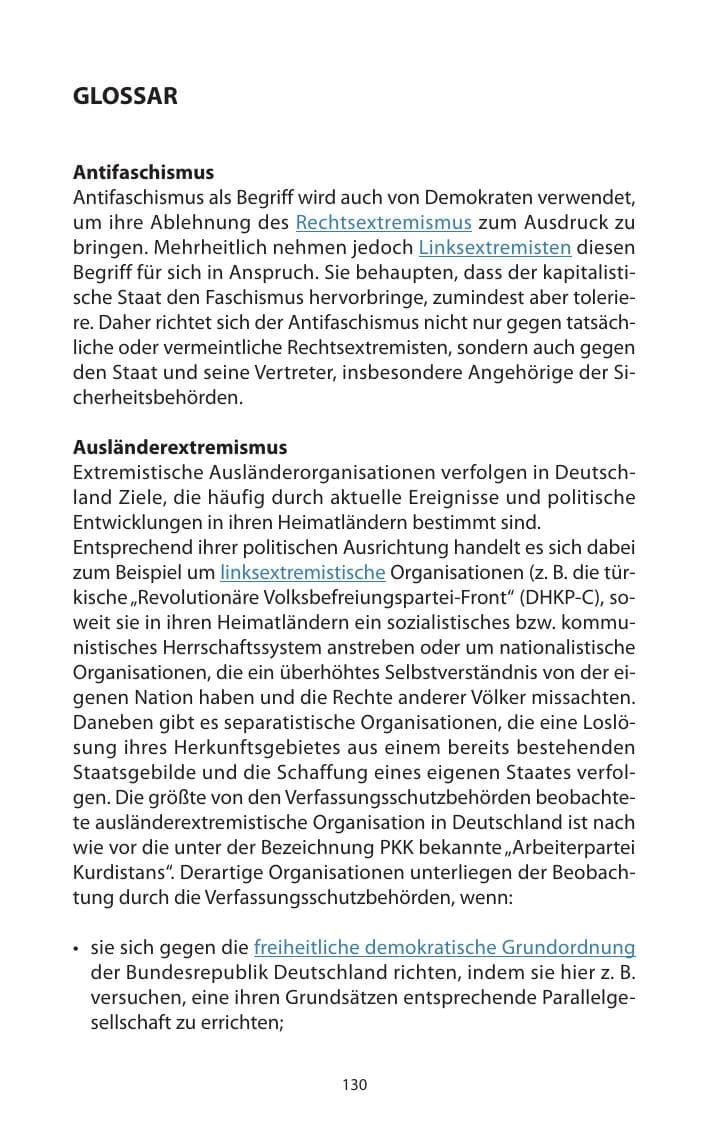 Seite 132 des Verfassungsschutzbericht 2011 Mecklenburg-Vorpommern