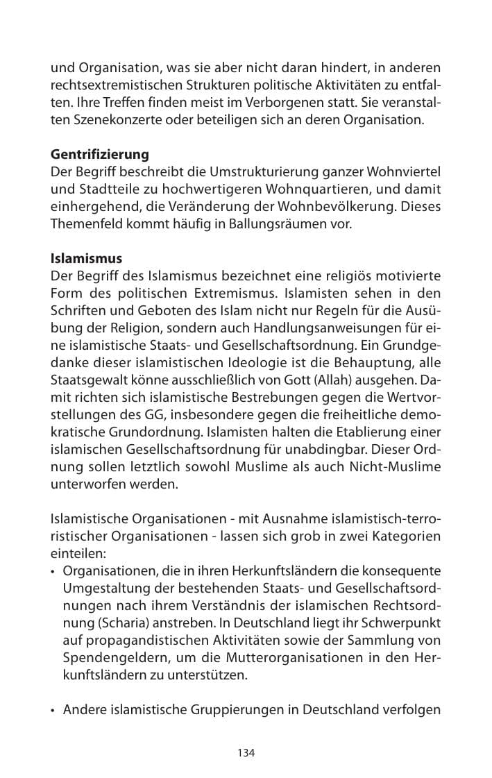 Seite 136 des Verfassungsschutzbericht 2011 Mecklenburg-Vorpommern
