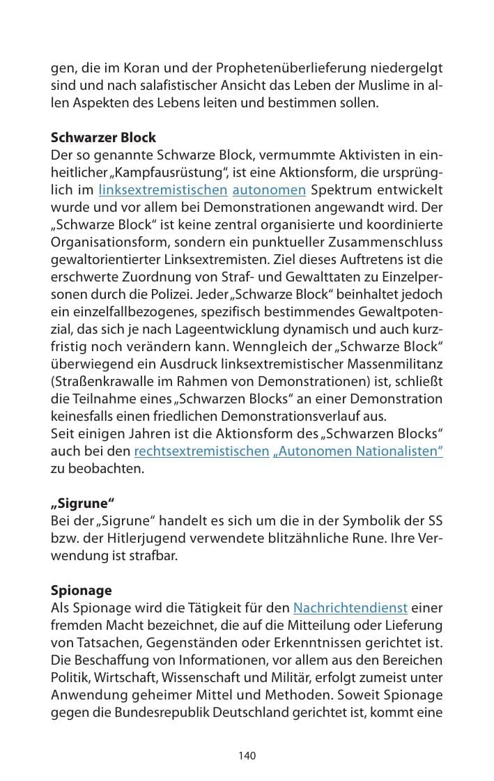 Seite 142 des Verfassungsschutzbericht 2011 Mecklenburg-Vorpommern