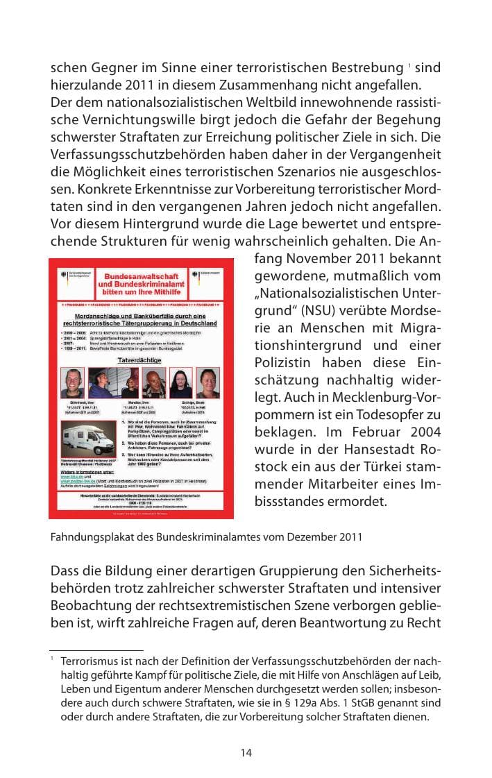Seite 16 des Verfassungsschutzbericht 2011 Mecklenburg-Vorpommern