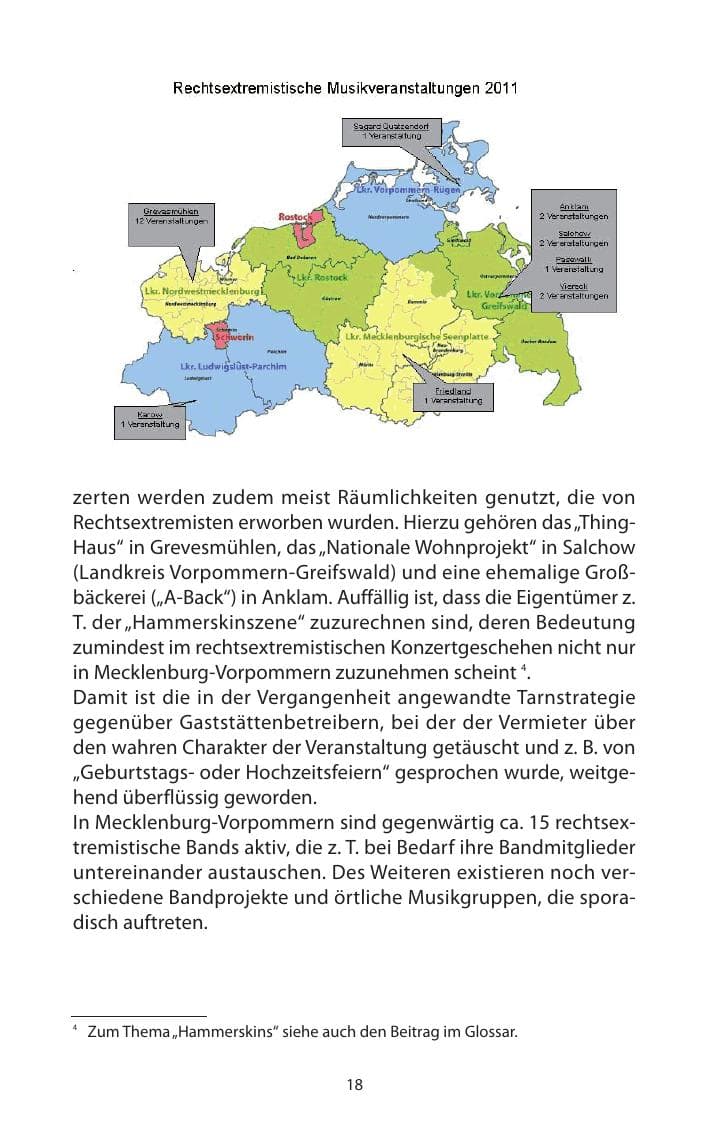 Seite 20 des Verfassungsschutzbericht 2011 Mecklenburg-Vorpommern