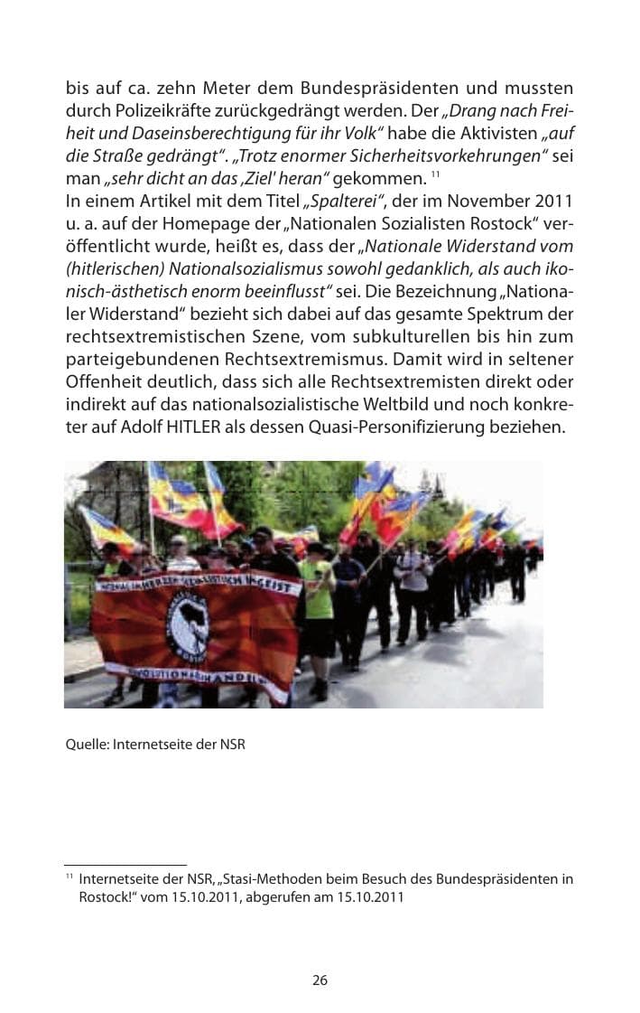 Seite 28 des Verfassungsschutzbericht 2011 Mecklenburg-Vorpommern
