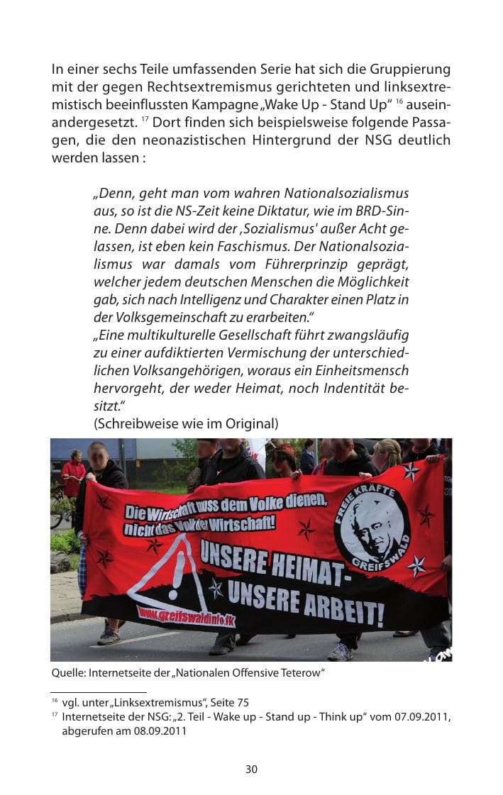 Seite 32 des Verfassungsschutzbericht 2011 Mecklenburg-Vorpommern