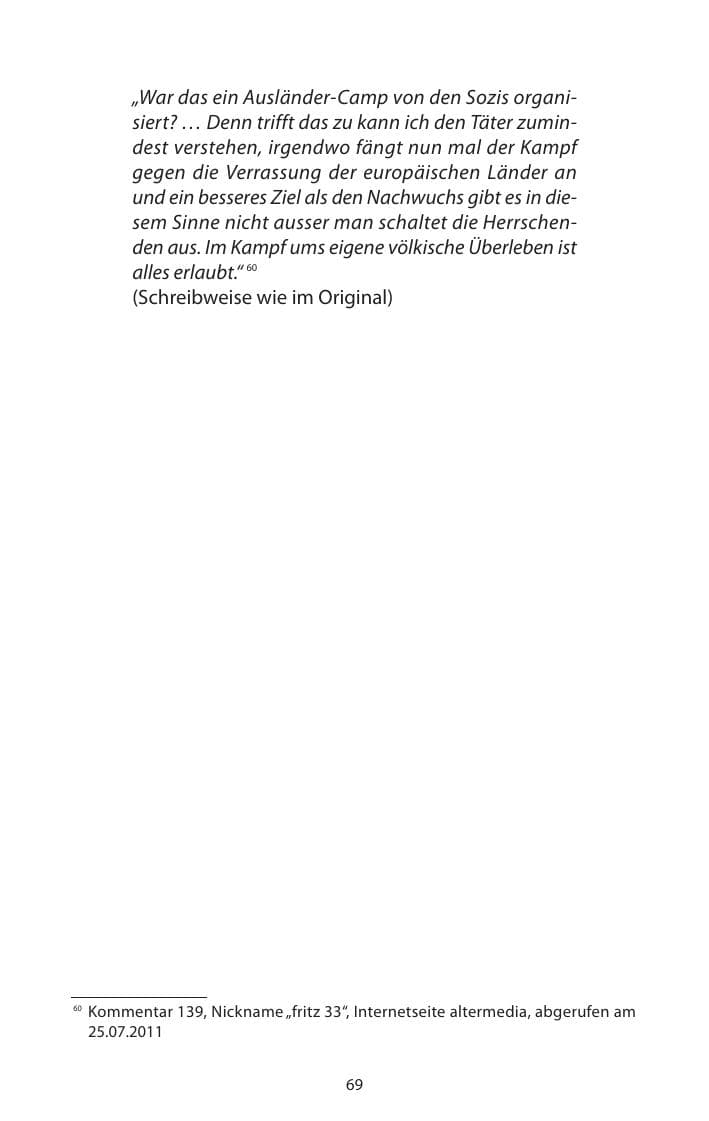 Seite 71 des Verfassungsschutzbericht 2011 Mecklenburg-Vorpommern