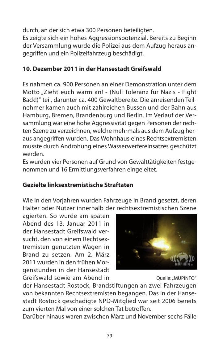 Seite 81 des Verfassungsschutzbericht 2011 Mecklenburg-Vorpommern