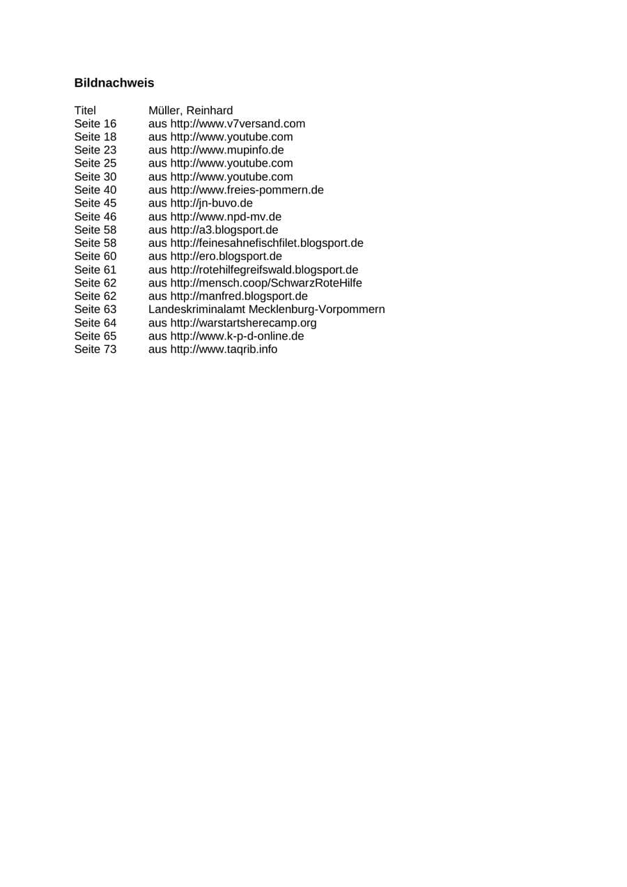 Seite 117 des Verfassungsschutzbericht 2012 Mecklenburg-Vorpommern