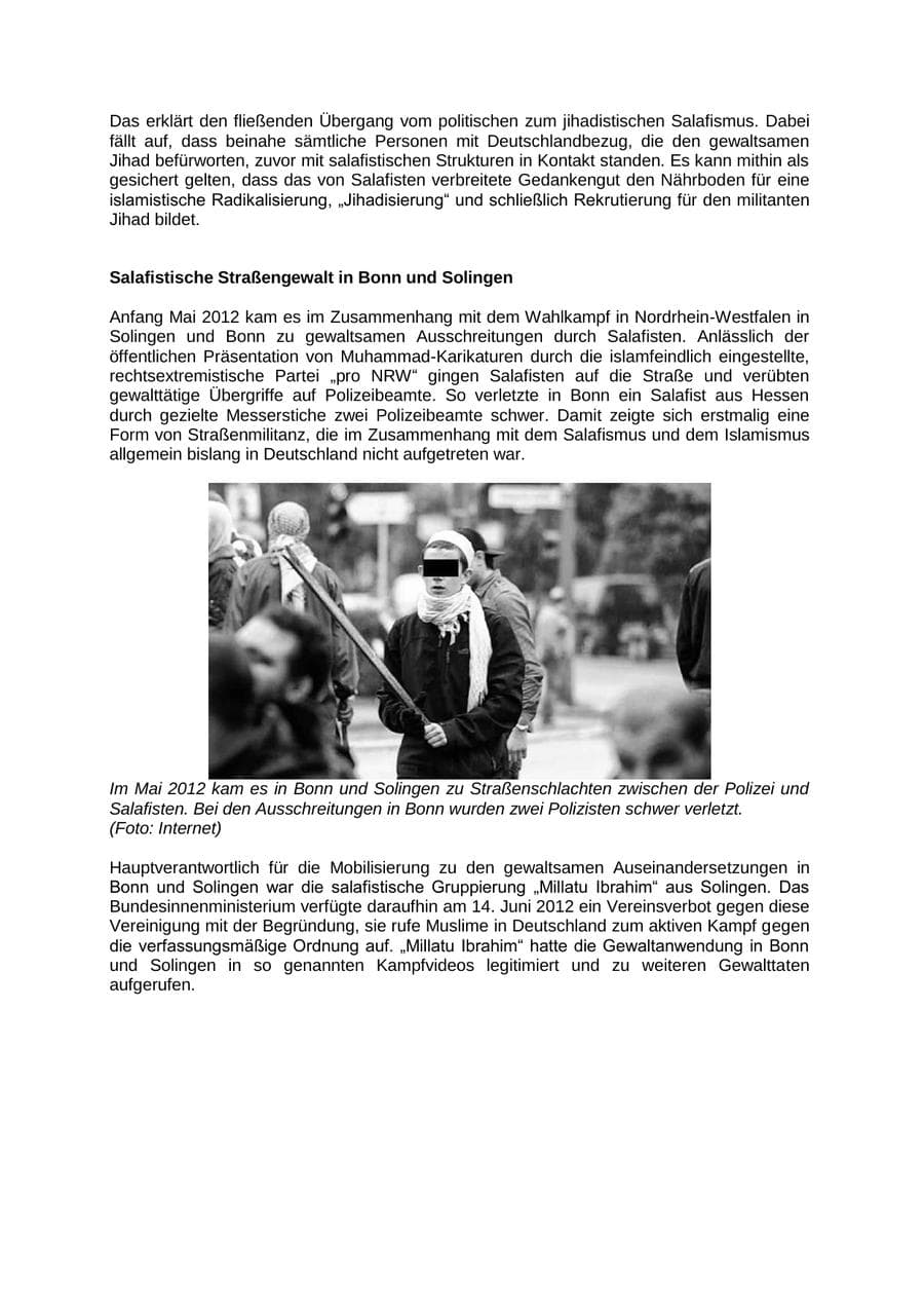 Seite 71 des Verfassungsschutzbericht 2012 Mecklenburg-Vorpommern