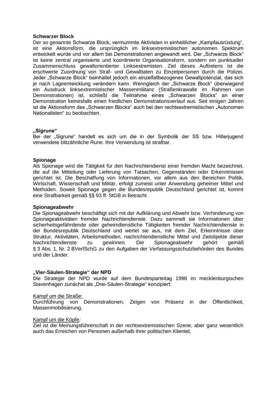 Seite 93 des Verfassungsschutzbericht 2012 Mecklenburg-Vorpommern