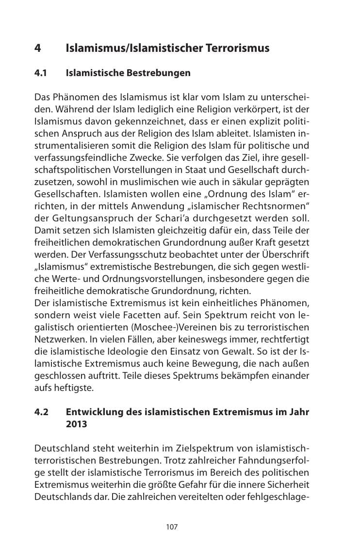 Seite 109 des Verfassungsschutzbericht 2013 Mecklenburg-Vorpommern