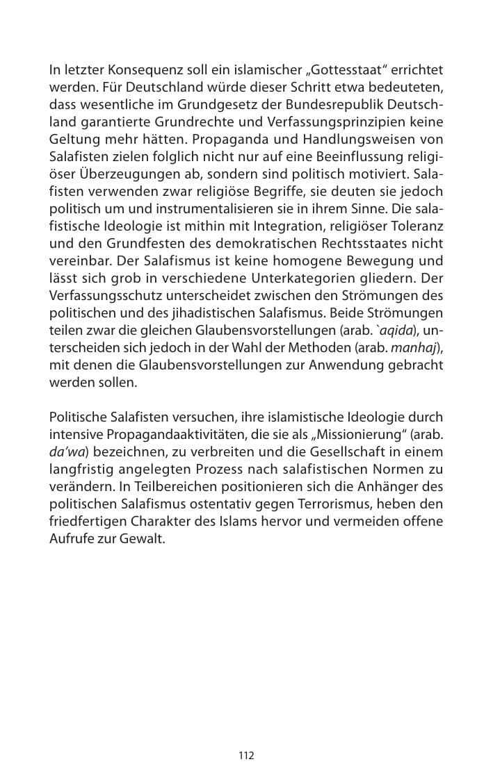 Seite 114 des Verfassungsschutzbericht 2013 Mecklenburg-Vorpommern