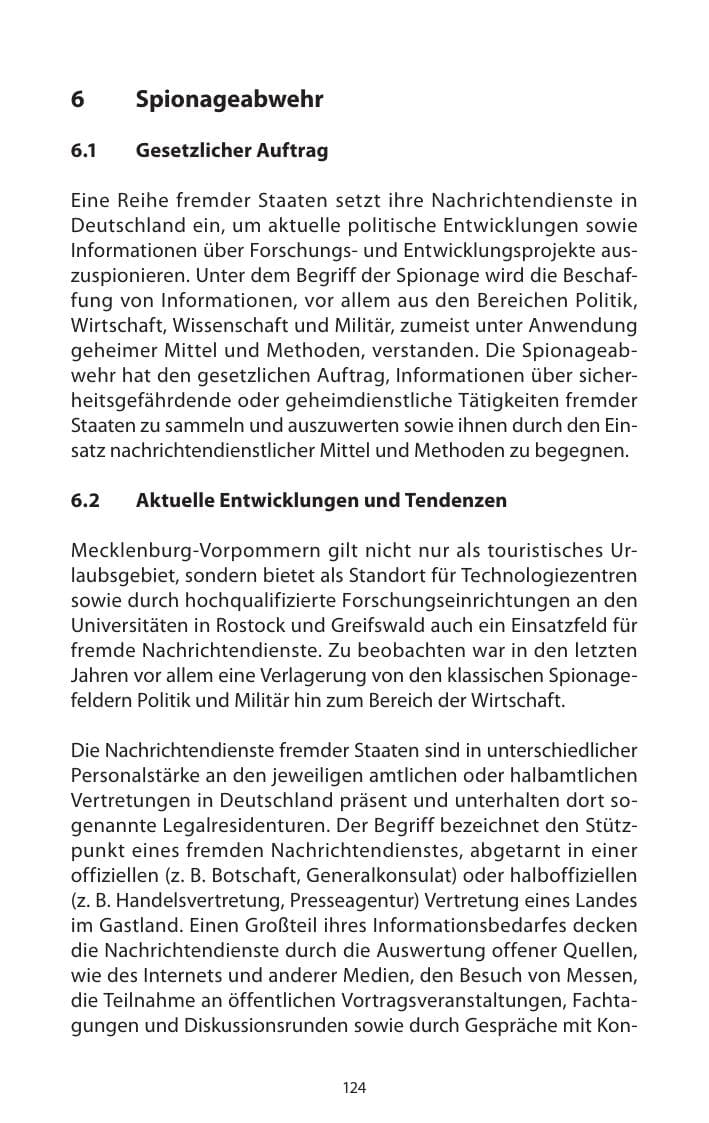 Seite 126 des Verfassungsschutzbericht 2013 Mecklenburg-Vorpommern
