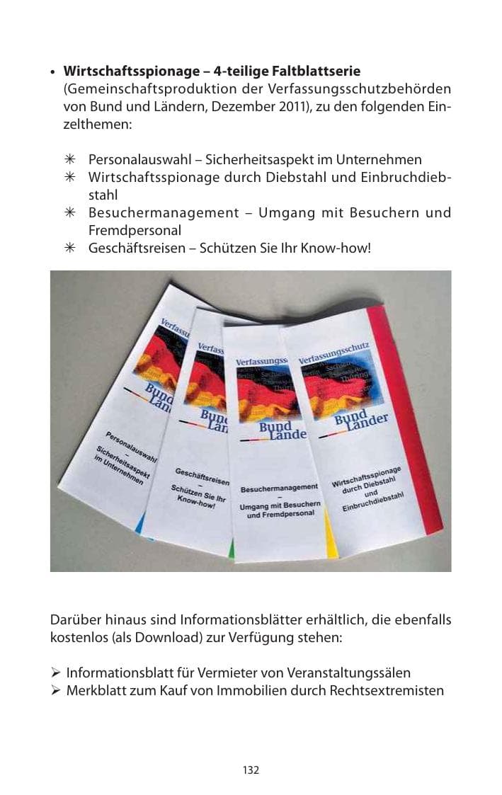 Seite 134 des Verfassungsschutzbericht 2013 Mecklenburg-Vorpommern