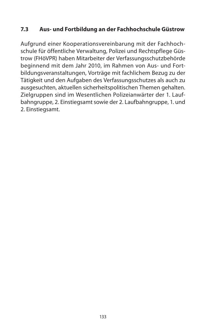Seite 135 des Verfassungsschutzbericht 2013 Mecklenburg-Vorpommern
