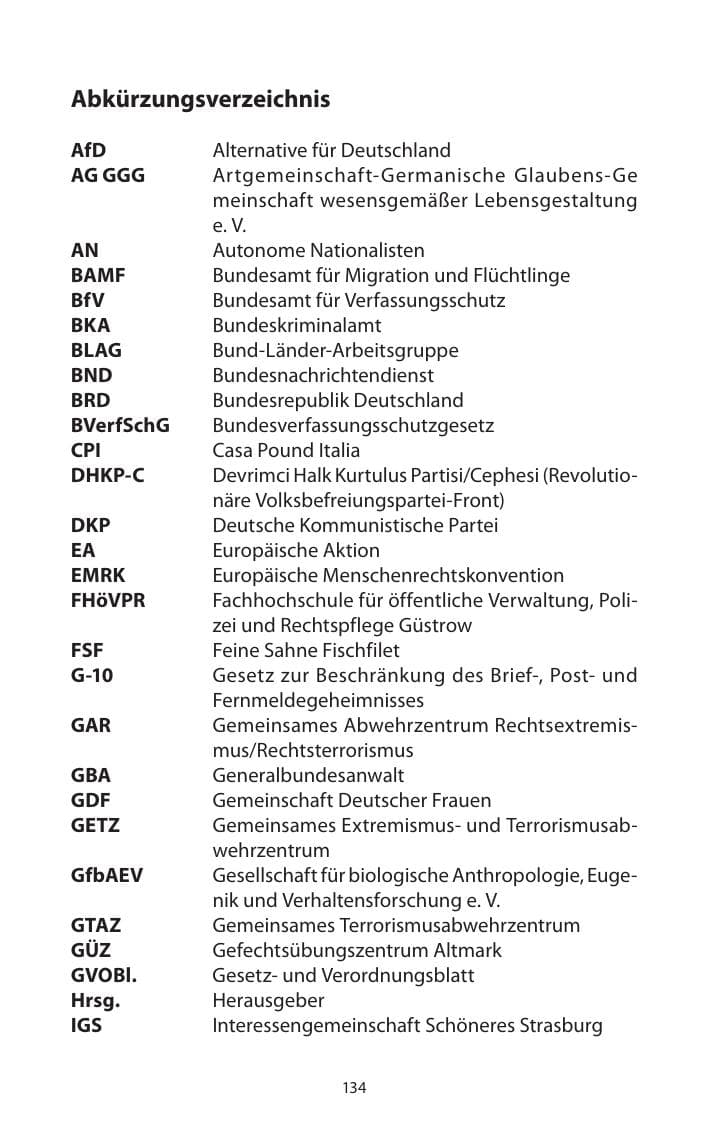 Seite 136 des Verfassungsschutzbericht 2013 Mecklenburg-Vorpommern