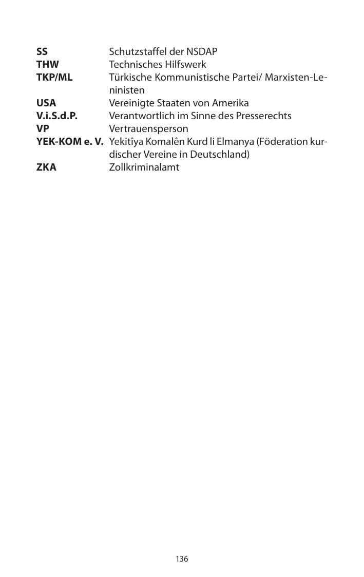 Seite 138 des Verfassungsschutzbericht 2013 Mecklenburg-Vorpommern