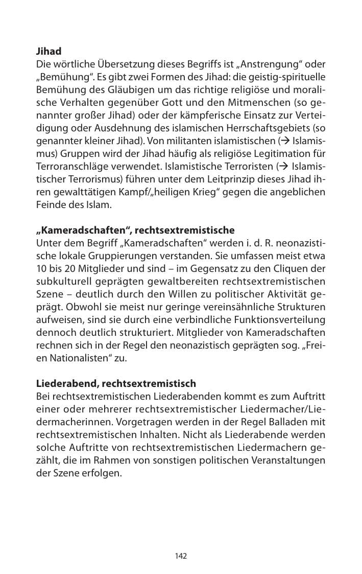 Seite 144 des Verfassungsschutzbericht 2013 Mecklenburg-Vorpommern