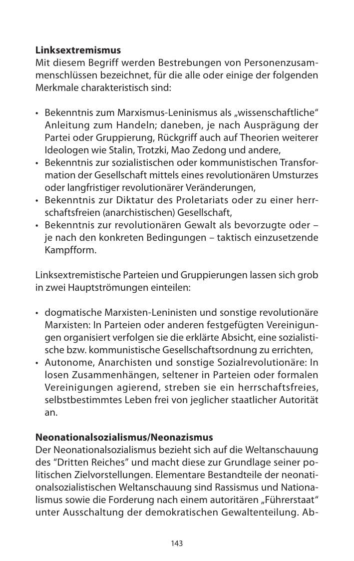 Seite 145 des Verfassungsschutzbericht 2013 Mecklenburg-Vorpommern