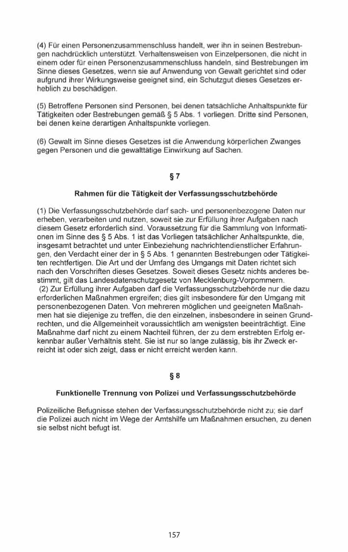 Seite 159 des Verfassungsschutzbericht 2013 Mecklenburg-Vorpommern