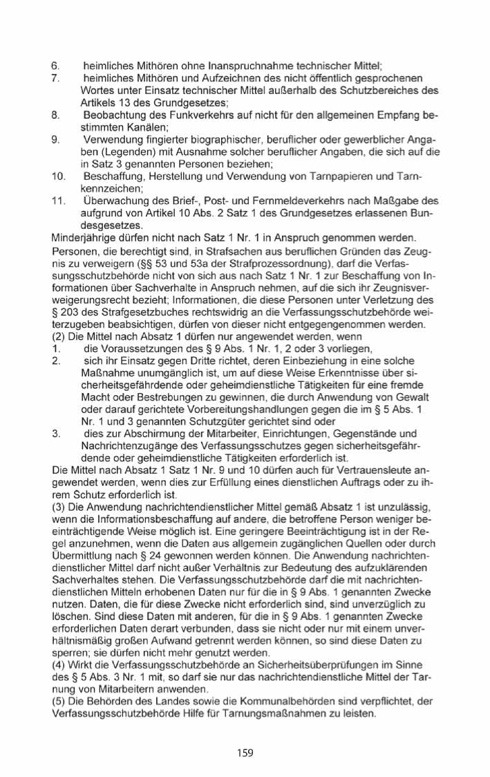 Seite 161 des Verfassungsschutzbericht 2013 Mecklenburg-Vorpommern