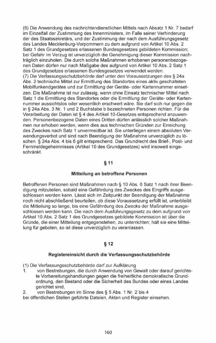 Seite 162 des Verfassungsschutzbericht 2013 Mecklenburg-Vorpommern