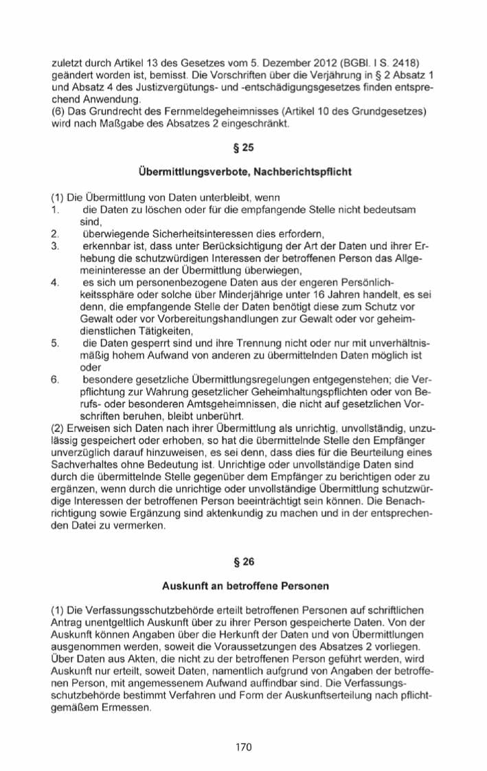 Seite 172 des Verfassungsschutzbericht 2013 Mecklenburg-Vorpommern