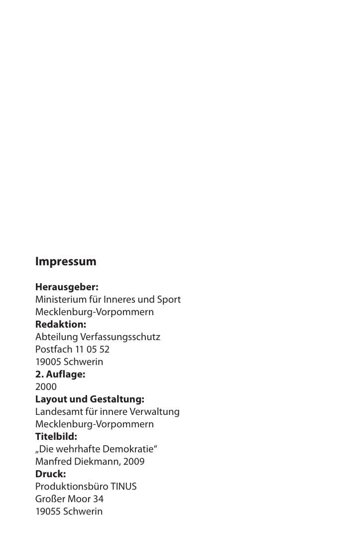 Seite 4 des Verfassungsschutzbericht 2013 Mecklenburg-Vorpommern
